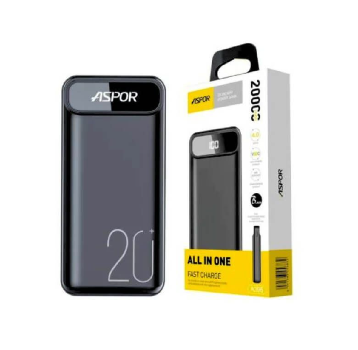 ASPOR PD 20000mAh 22.5W Fast Charging Power Bank