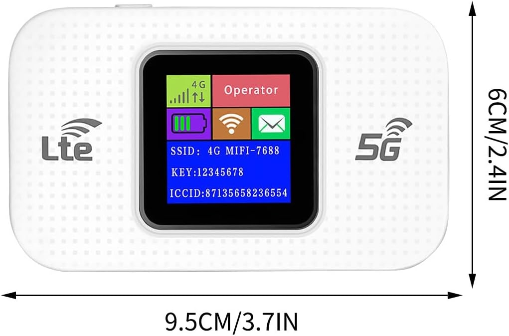 MK Portable LTE CAT6 Wireless Screen Display Mobile Router