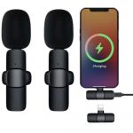 MK Professional Dual Wireless Lavalier Clip Microphone with Dual Connector