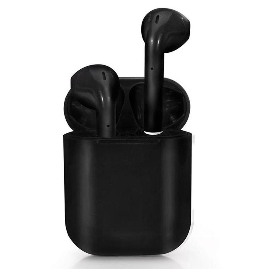 MK i12 TWS Bluetooth Earphones – True Wireless Stereo with Smart Touch Controls-Black