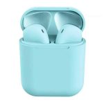 MK i12 TWS Bluetooth Earphones – True Wireless Stereo with Smart Touch Controls-Apple Blue
