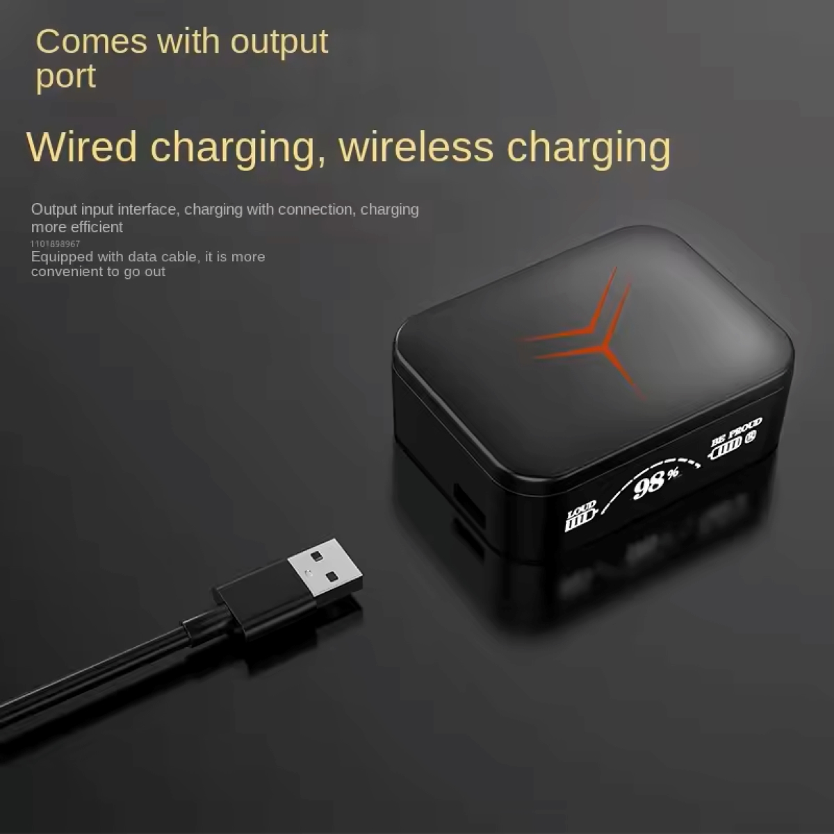 M88 PLUS TWS Earbuds Headphones With 1200mAh Power band 3 styles charging Line Gamer HIFI Headset Earphones