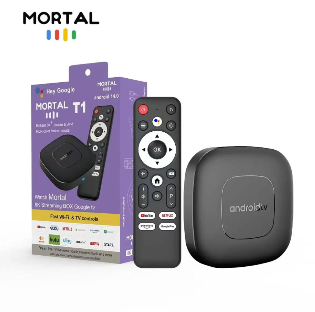 Mk Mortal T1 Smart Android 8k UltraTV Box with Voice Assistant