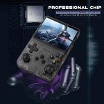 Retro Handheld Game Console, Open-Source R36S with 3.5″ IPS Screen, Linux System, Portable Gaming Device (Black, 64GB)