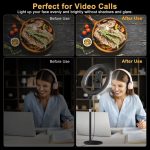 10″ Selfie Ring Light with 70″ Adjustable Tripod Stand,Phone Holder, LED Circle Light for Makeup, YouTube, TikTok, Live Streaming, Vlogging, Photography, iPhone & Android Compatible,Stepless Dimmable