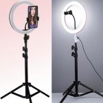 18-Inch Dimmable LED Ring Light with Adjustable Tripod Stand & Phone Holder – USB Powered Lighting for Makeup, Photography, YouTube, TikTok, Zoom, and Video Recording