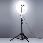 18-Inch Dimmable LED Ring Light with Adjustable Tripod Stand & Phone Holder – USB Powered Lighting for Makeup, Photography, YouTube, TikTok, Zoom, and Video Recording