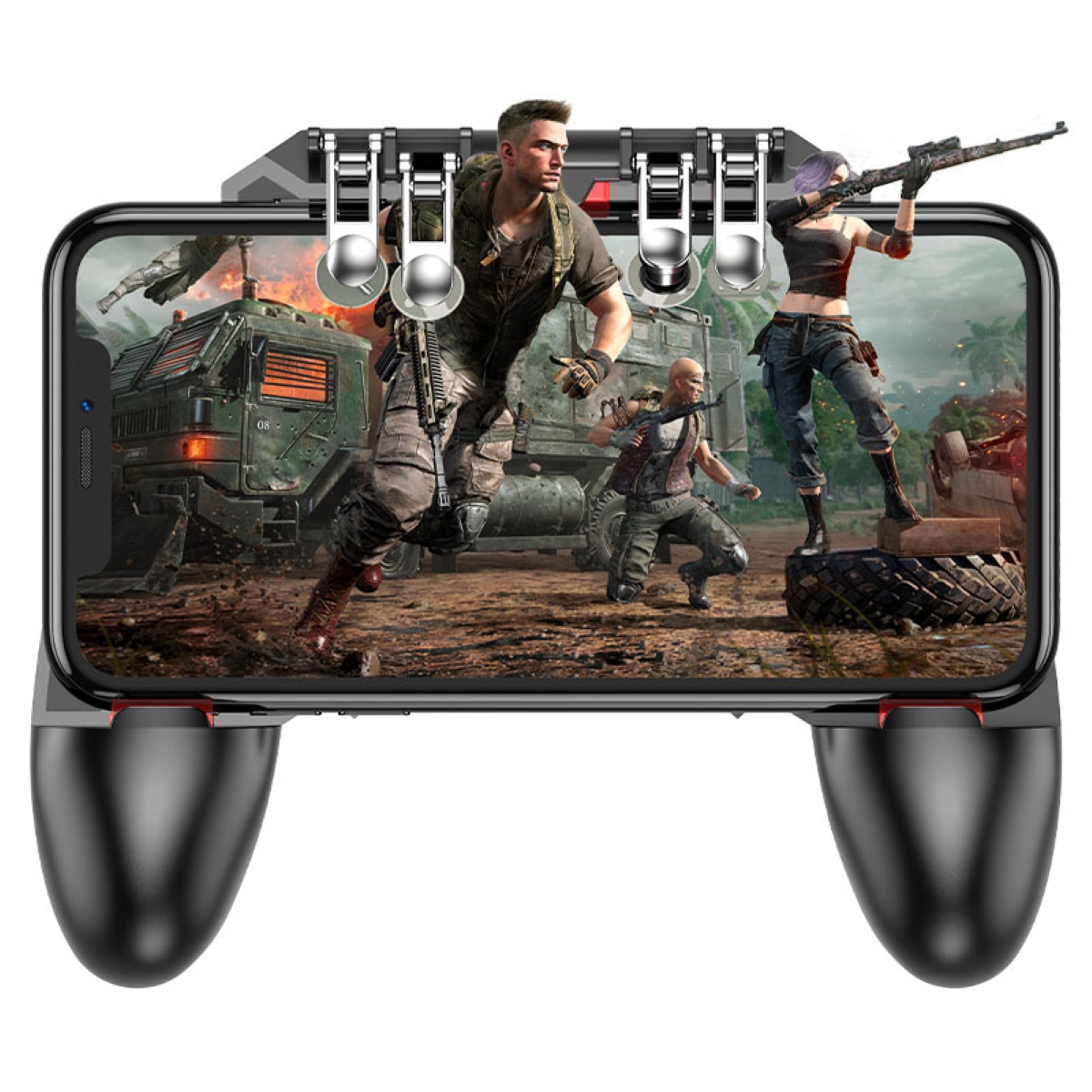 GM7 Eagle, six finger game controller, for 70-95mm mobile phones, highly sensitive contacts, for shooting mobile games with customizable buttons