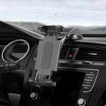 DCA27 Smart Travel Car Mount Holder, 360-Degree Rotation, Compatible with iPad and Tablets 6-12.9 Inches, ABS and Silicone Construction, Black