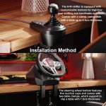 PXN V9 GEN2 PC Steering Wheel and Shifter and Pedal, Gaming Steering Wheel with Paddle Shifters, Hall-effect Pedal, 6+R Shifter, Racing Steering Wheel for PS4, PS3, Xbox Series X/S, Xbox One, PC