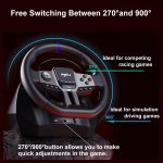 PXN V9 GEN2 PC Steering Wheel and Shifter and Pedal, Gaming Steering Wheel with Paddle Shifters, Hall-effect Pedal, 6+R Shifter, Racing Steering Wheel for PS4, PS3, Xbox Series X/S, Xbox One, PC