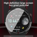 H4MAXs Smartwatch Waterproof Bluetooth Са|| BlооԀ Pressure Fitness trасker Sport Men Smart Watch IOSs Androids 2023 (Black-Black Steel, black Leather strap 3pcs H4MAX)