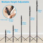 P185 Aluminum Alloy 1.8m Handheld Stabilizer Floor Telescopic Pole Quadrupod Mobile Phone Monopod Selfie Stick